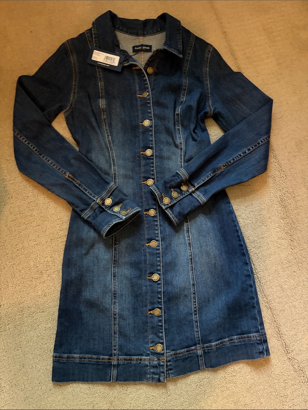 Ramy Brook nwt new Denim Long-Sleeve Button Dress 28 4 $395 Gracelyn shirt